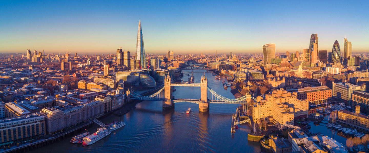 aerial view of london